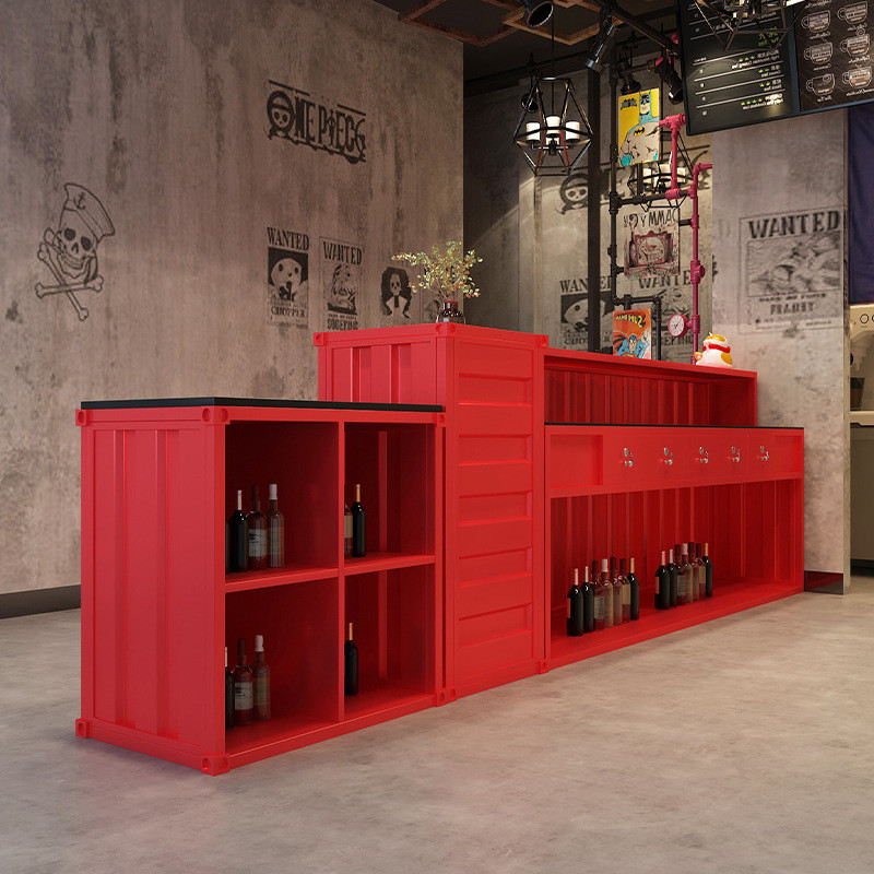Bar Counter Cashier Counter Bar Milk Tea Shop Industrial Style ...