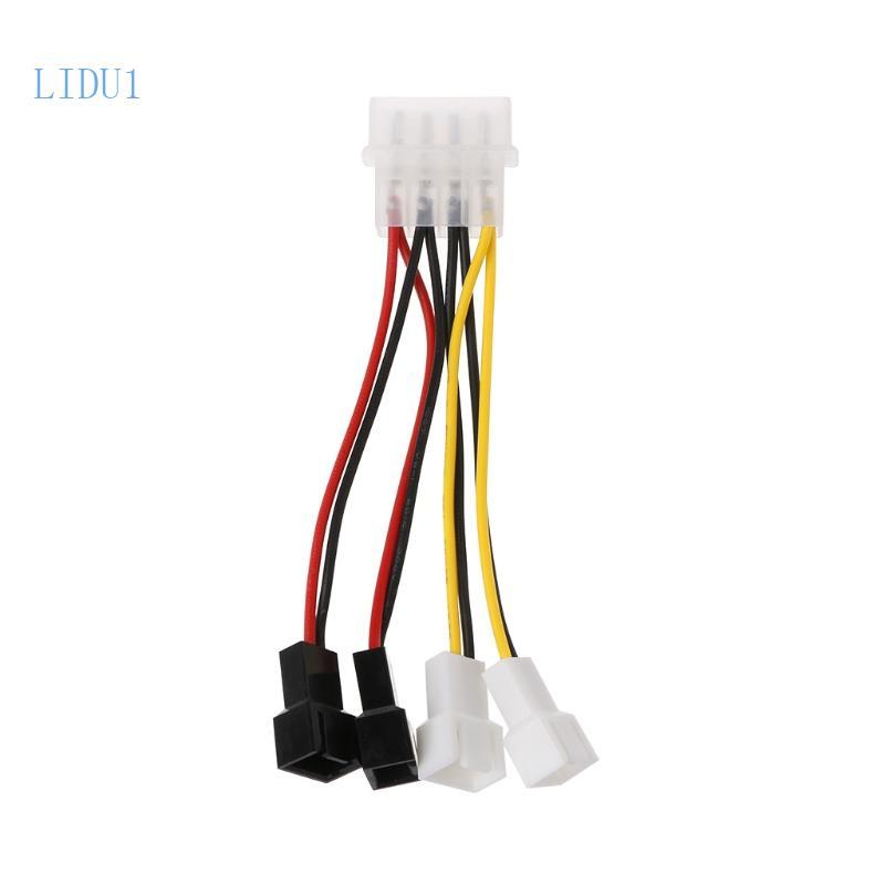 LIDU1 4Pin IDE PSU Power Splitter Cable D Type Large 4P to 4 Multiplier ...