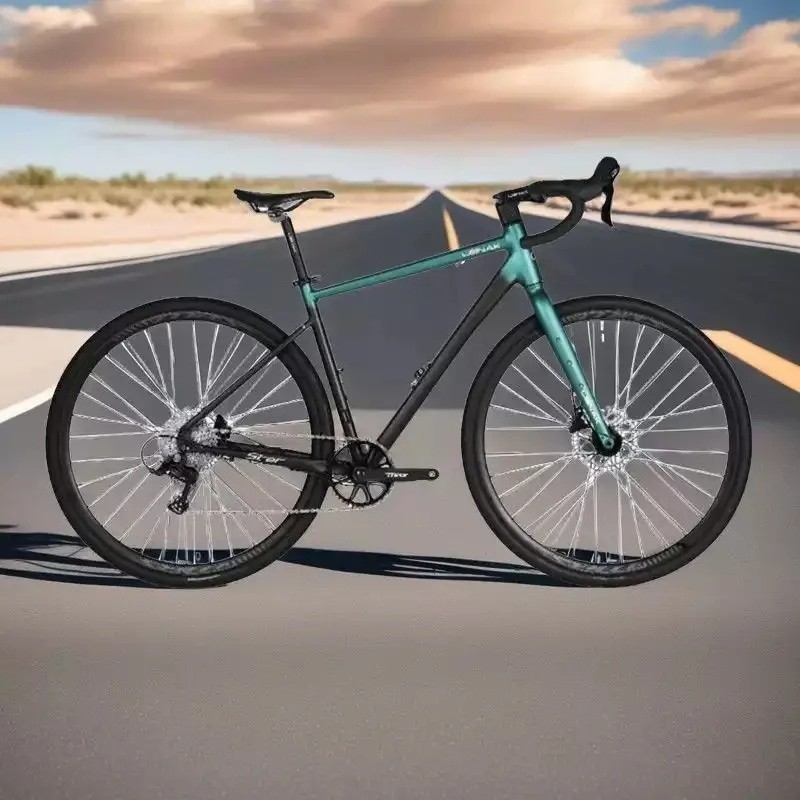 700C Gravel Bike 8 Speed Road Bike 6061 Aluminum Alloy Frameset Oil ...