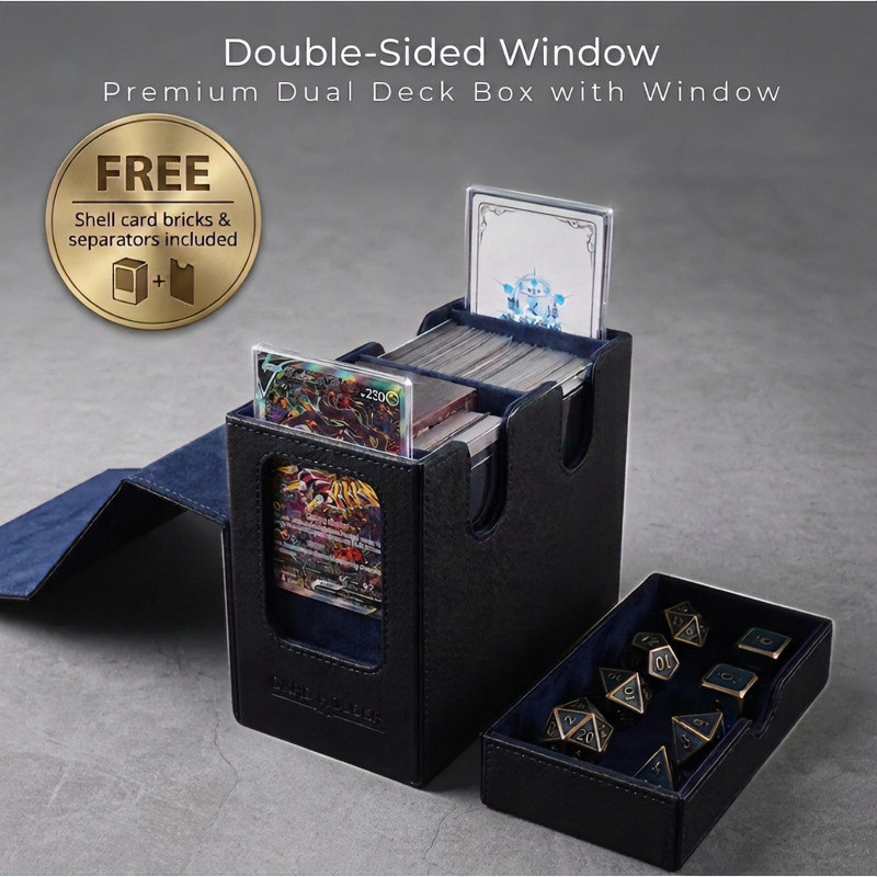 VEXORIS Elite Dual Deck Box Waterproof PU Leather 260 Card Capacity MTG  Pokemon YuGiOh TCG Collector Storage Solution | Shopee Philippines