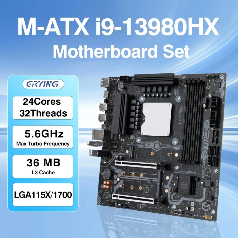 ERYING LGA 1151 Motherboard CPU Combo Interposer Kit i9 13980HX ...