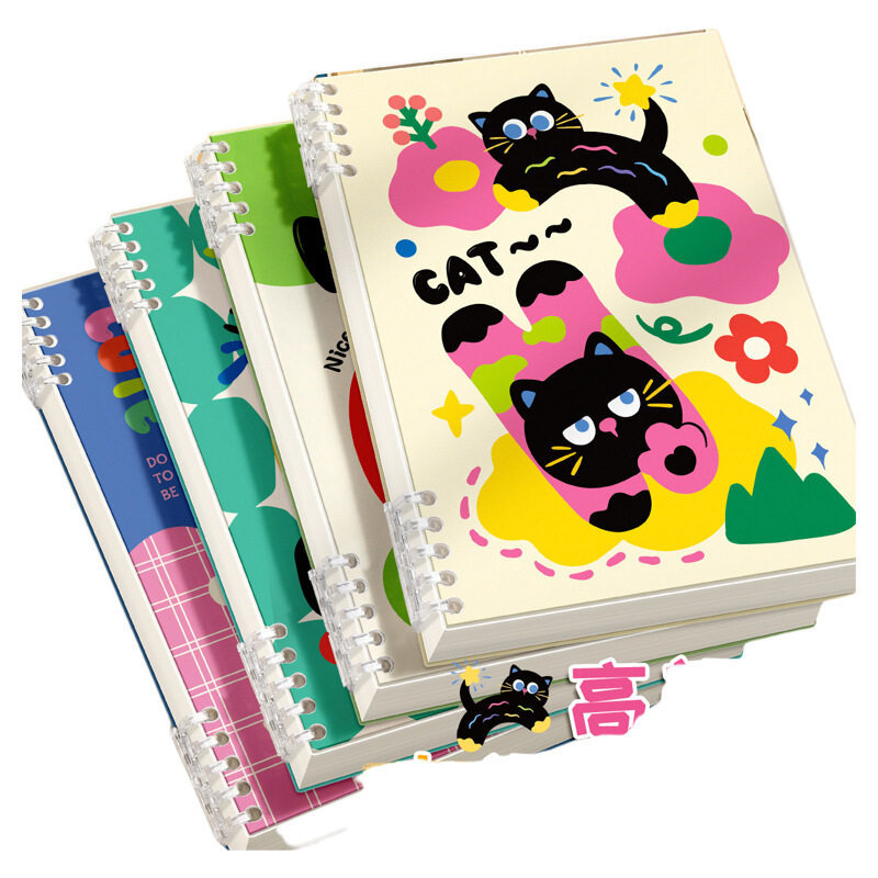 notebook for grade 1 binder notebook Dopamine Cat Loose-leaf Book b5 ...
