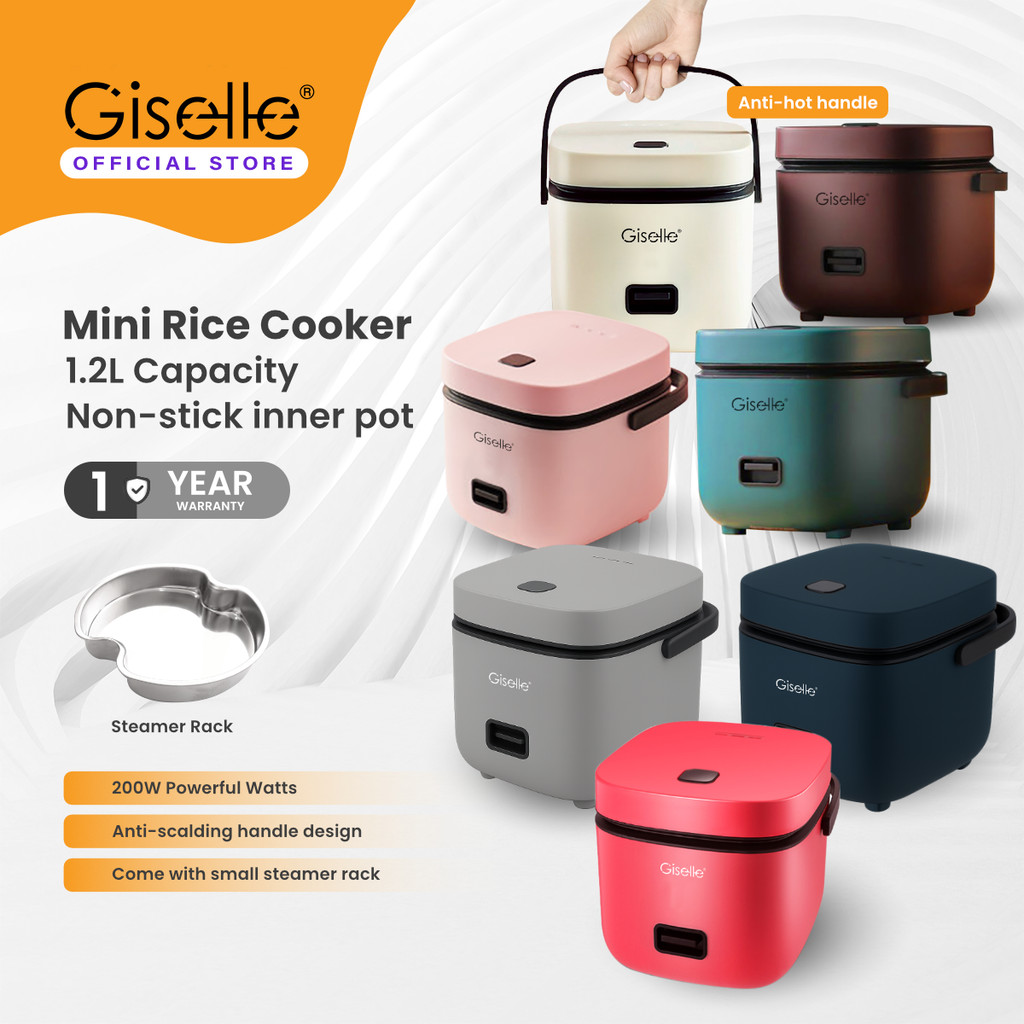 Giselle Mini Rice Cooker with Non-stick aluminium inner Pot(food grade ...