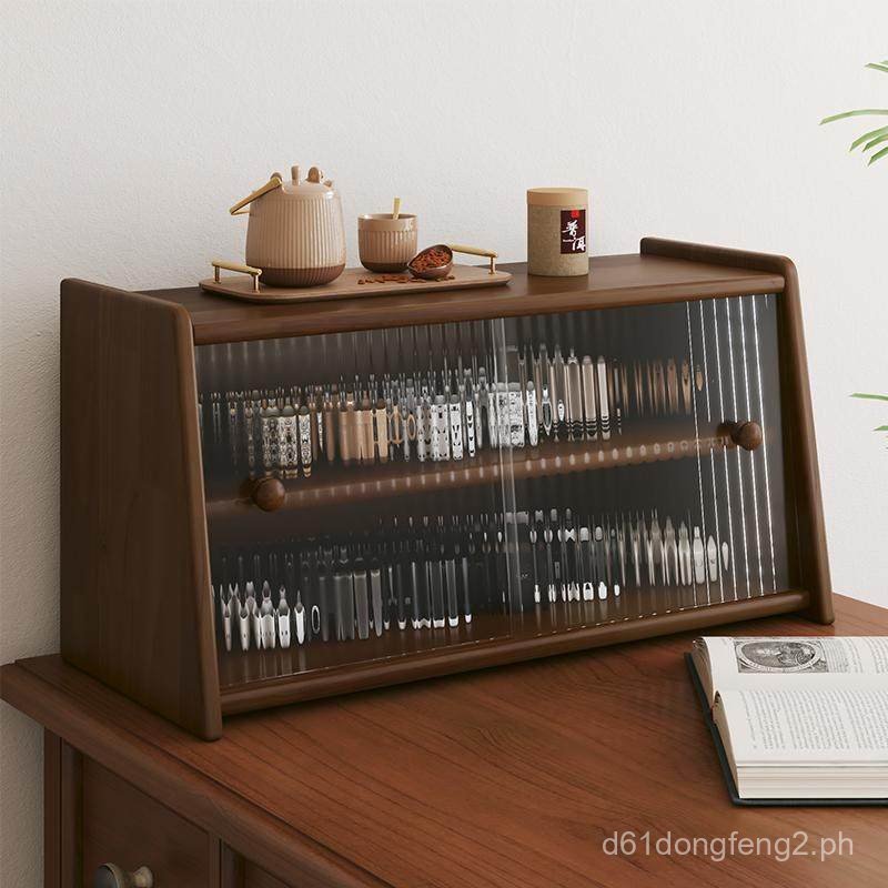 Solid Wood Bogu Rack Chinese Retro Desktop Dustproof Storage Rack Tea ...