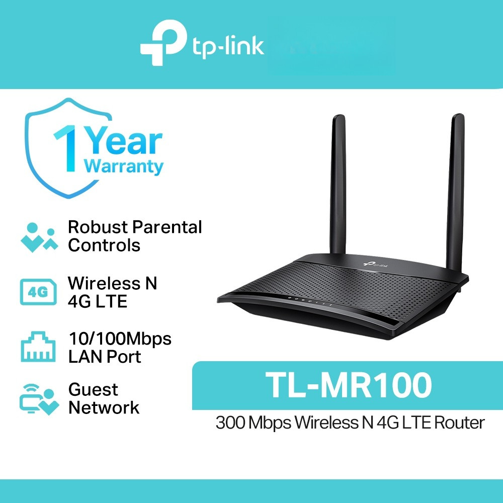 TP-Link 4G LTE Router TL-MR100,Open Line,4G Modem, 4G Box,TL-MR100 ...