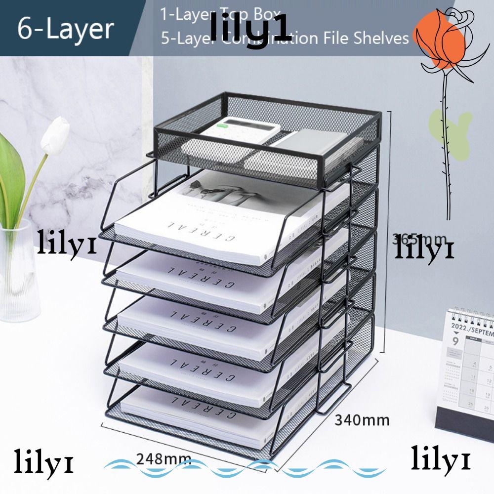 LILY File Shelves, Super Capacity Detachable File Storage Rack, Space ...