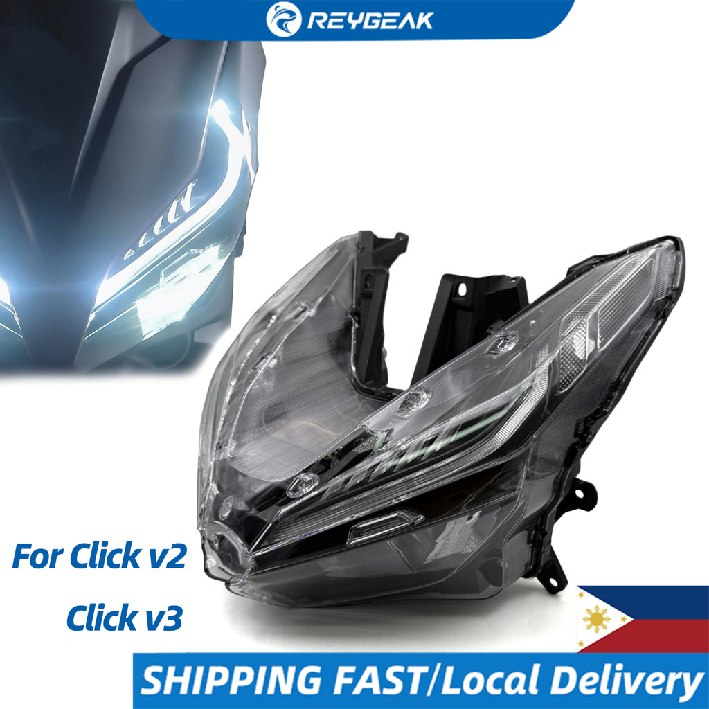 REYGEAK For HONDA CLICK V2 / CLICK V3/V4 HEADLIGHT ASSY CLEAR LENS ...