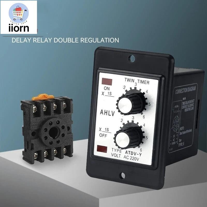 Adjustable Dual Time Relay Repeat Cycle ON OFF 3S/6S/12S/30S/60S/3M/6M ...