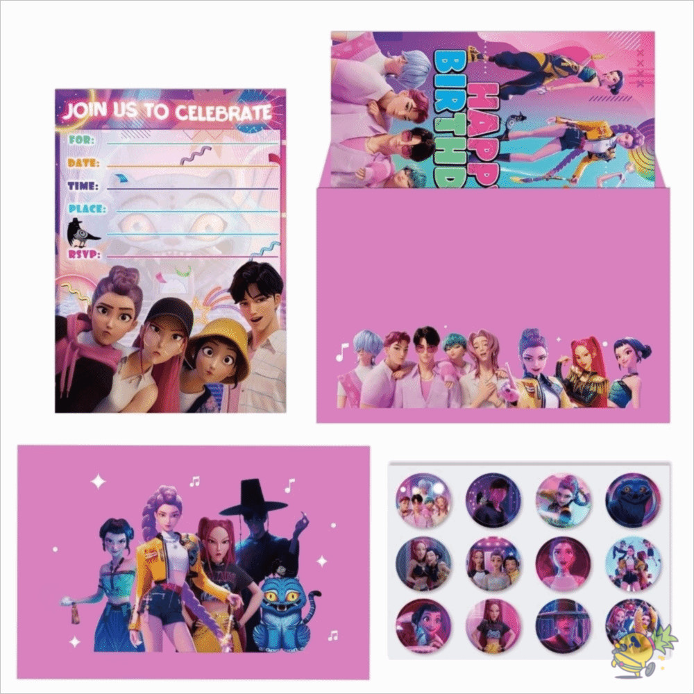 WXDX.TH 1 Set Greeting Card, Girl Group Idol Kpop Demon Hunters Theme ...
