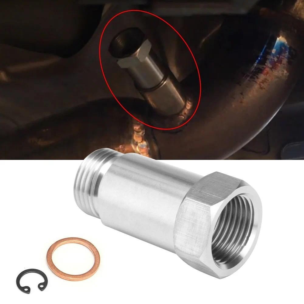 1 Set Universal Stainless Steel Car Oxygen Restrictor Car O2 Sensor ...