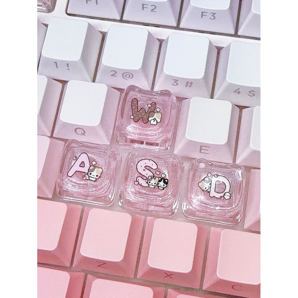keycaps custom keycaps Handmade Personality Translucent Creative Cat ...