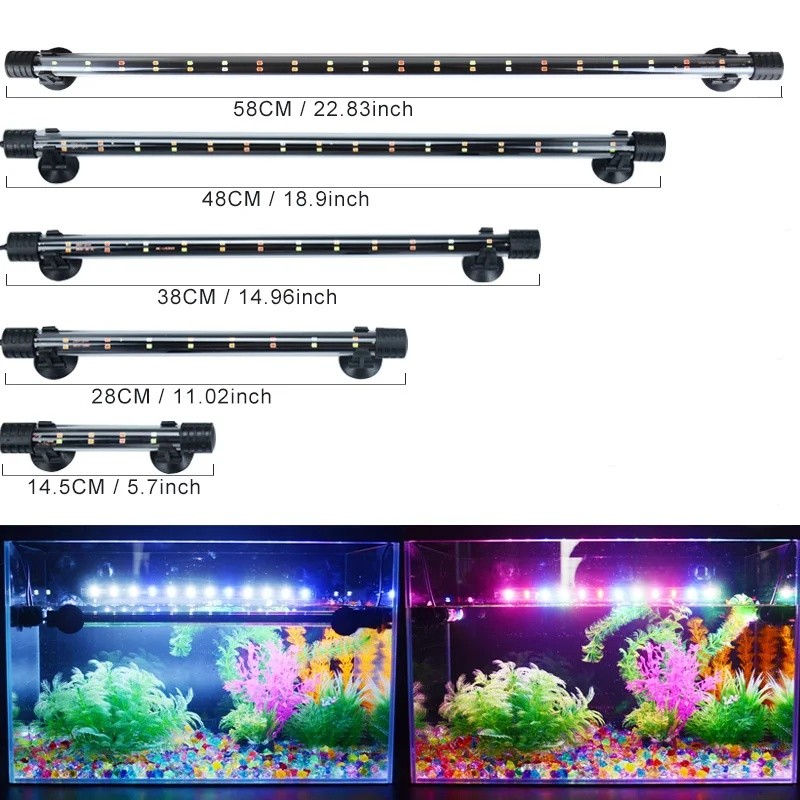 1448CM Aquarium Light Fish Tank Submersible Light Lamp Waterproof ...