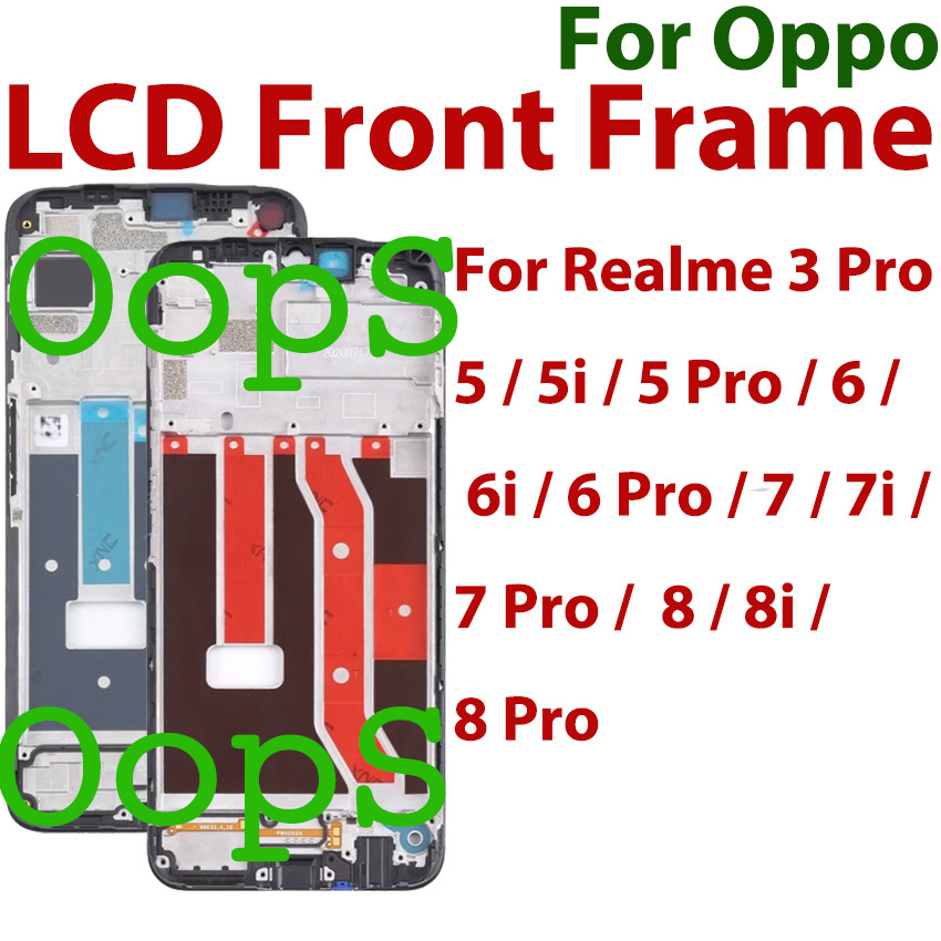 LCD Front Middle Frame For Realme 7i 6i 3 5 Pro 6 7 8 Pro 5i 5s 8i 4G ...
