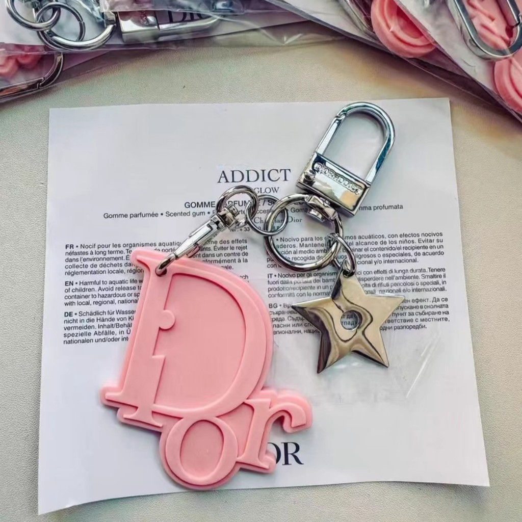 Pink Silicone Letter Keyring Key Chain Bag Charms Accessories | Shopee ...