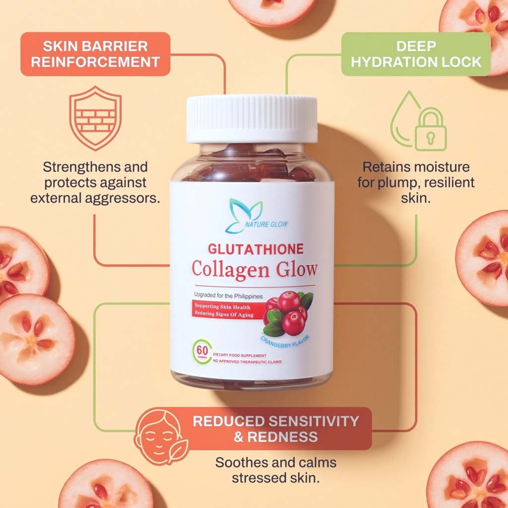 nature glow glutathione collagen glow reviews - Strawberry & Cranberry Flavor Bundle FDA APPROVEDNature Glow 60PC Glutathione