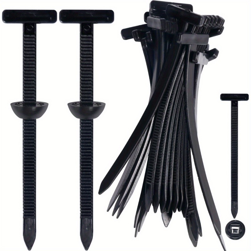 2026 50/100 Pcs Black Cable Ties, Universal Cable Tie Buckle, Leaf ...
