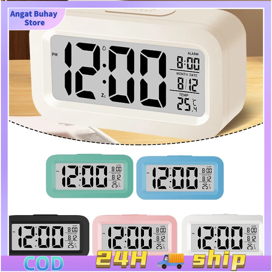 New LED Mini Electronic Minimalist Clock, Slim Digital Backlit LED ...