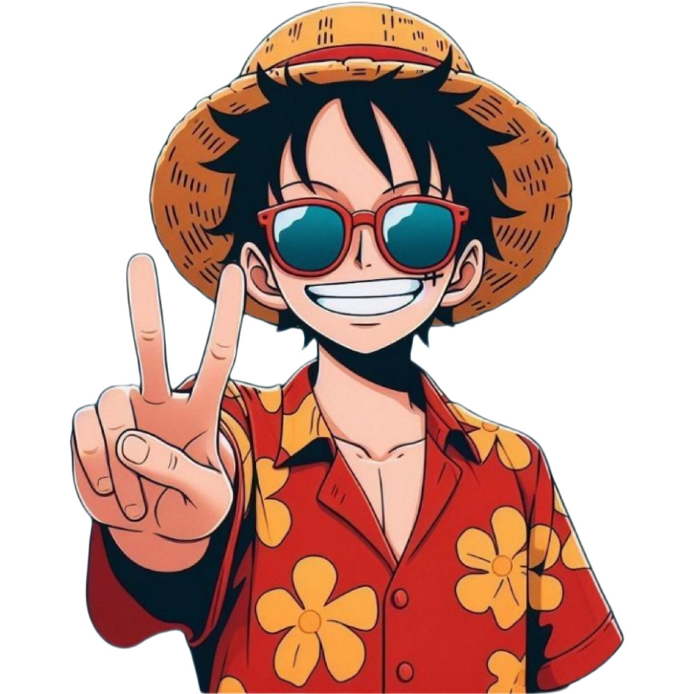 One Piece Luffy Anime Sticker Decoration Dormitory Wall Door Window ...