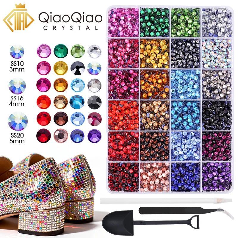 QIAO 24 Colors SS6-SS30 Hotfix Rhinestones Flatback Set for DIY ...