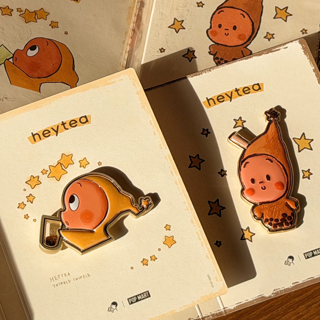 [Genuine] Twinkle Twinkle x Heytea Series Metal Badges & Teacups Figure ...