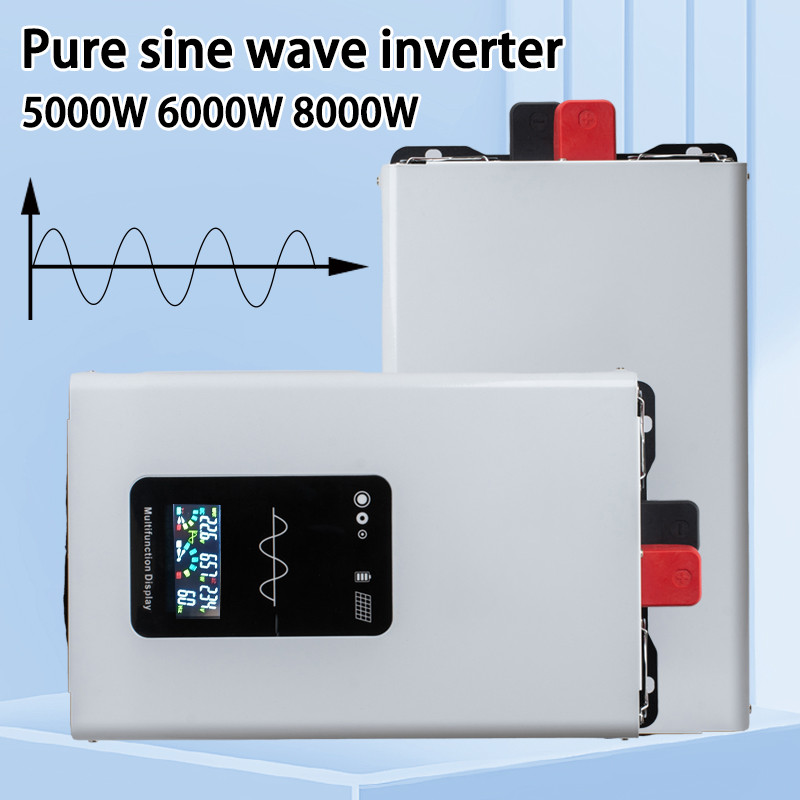 Solar pure sine wave inverter 3500W 5000W 6000W 8000W DC 12V/24V/48V to ...