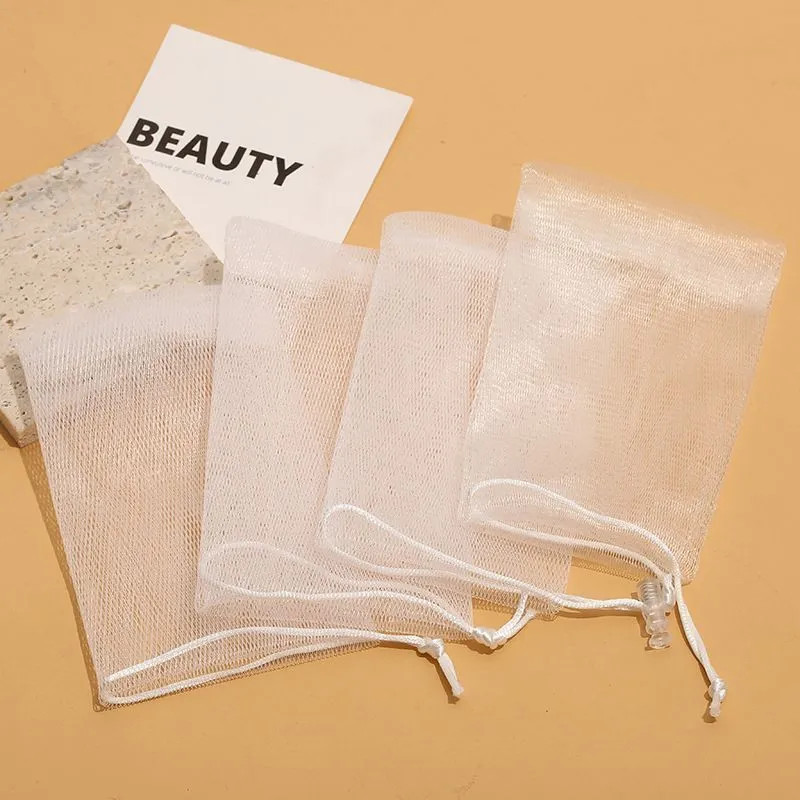 【Wholesale】100Pcs soap net Bubble Mesh Bag Skin Clean Tool | Shopee ...