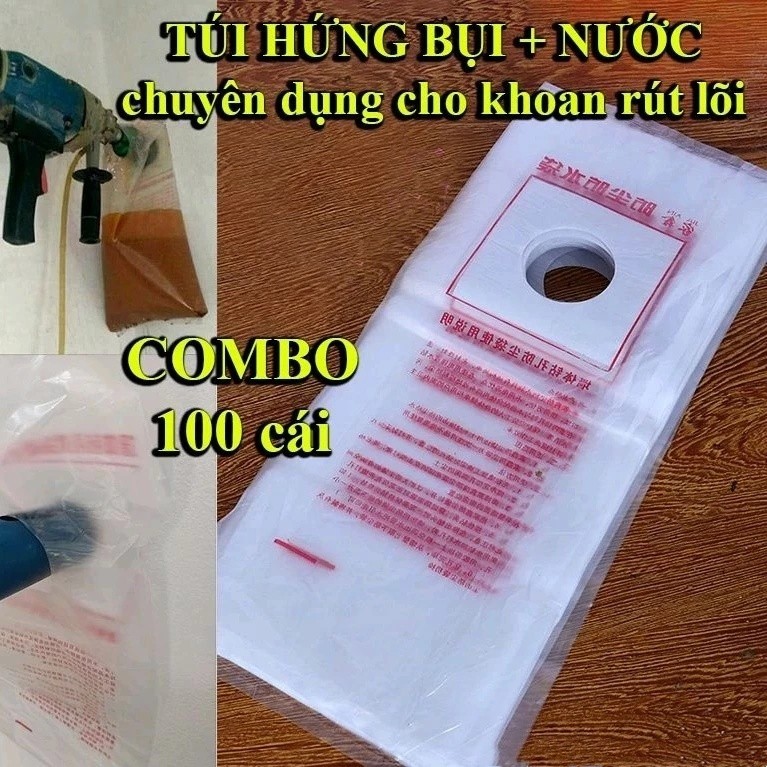 Set of 100 Core Drill Dust Collector Bags, WIOTT Professional Dust and ...