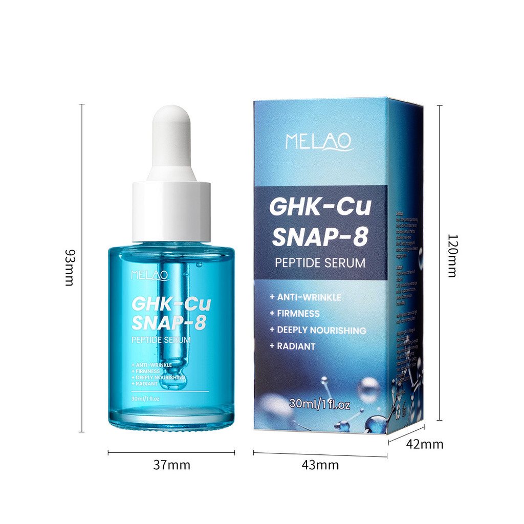 ghk cu and snap 8 serum Copper Peptide Facial with Hyaluronic Acid, Skin Smoothing, 1 fl oz crows feet GHK-CU Peptide Anti-Wrinkle Serum -