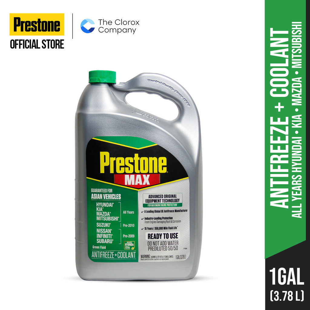 PRESTONE Ready-to-Use Radiator Coolant Green 1G for Asian Cars Prevents ...