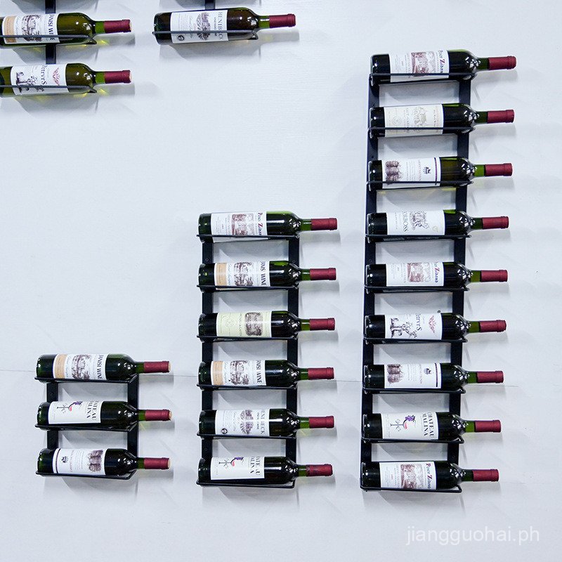 Wall Hanging Wine Rack Carbon Steel Ornament Display Rack Horizontal ...