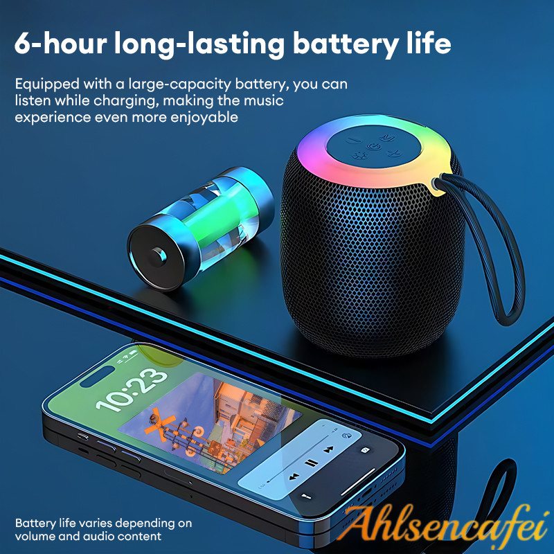 Wireless Bluetooth speaker, RGB color light with stereo sound effect ...