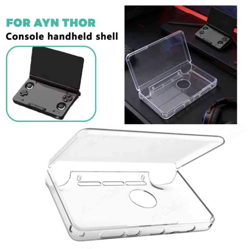 Coque transparente en TPU pour console de jeu AYN-THOR à double écran, coque de protection ultra fine et transparente, protection antichoc résistante pour un usage quotidien, ajustement précis pour