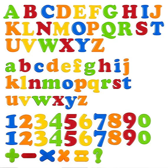 78PC Magnetic Letters Alphabet Numbers Math Symbols Magnet Sticker ...