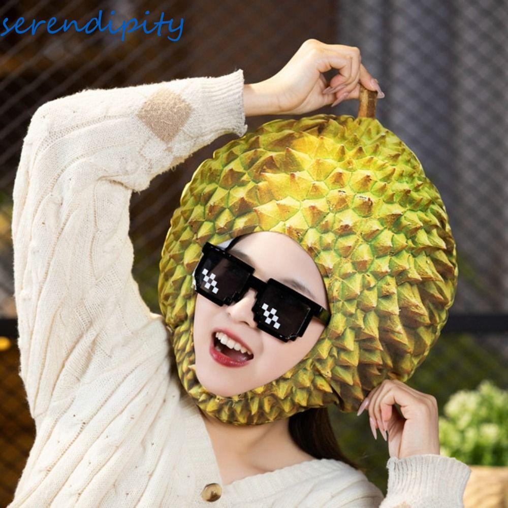 SERENDIPITY Simulation Durian Hat, Soft Unique Durian Headgear, Cute ...