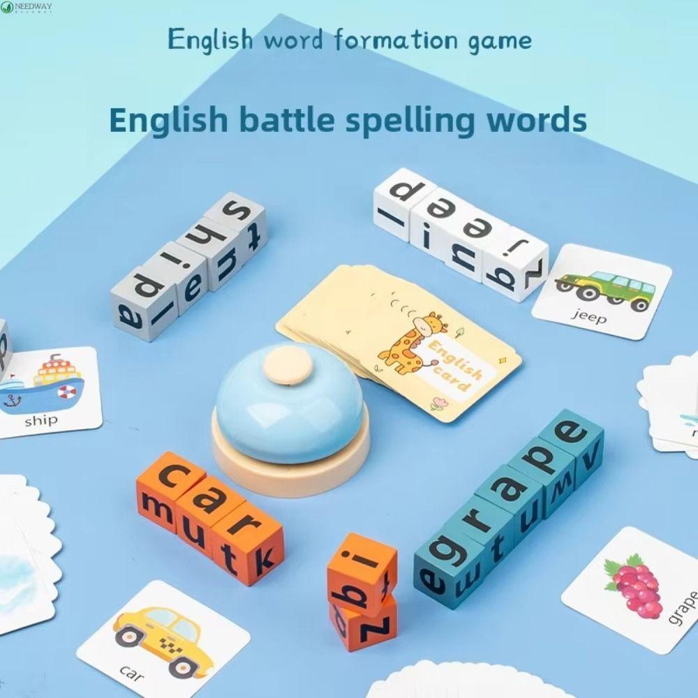 NEEDWAY Alphabet Spelling Game, Flash Cards Word Spelling Game Letter ...