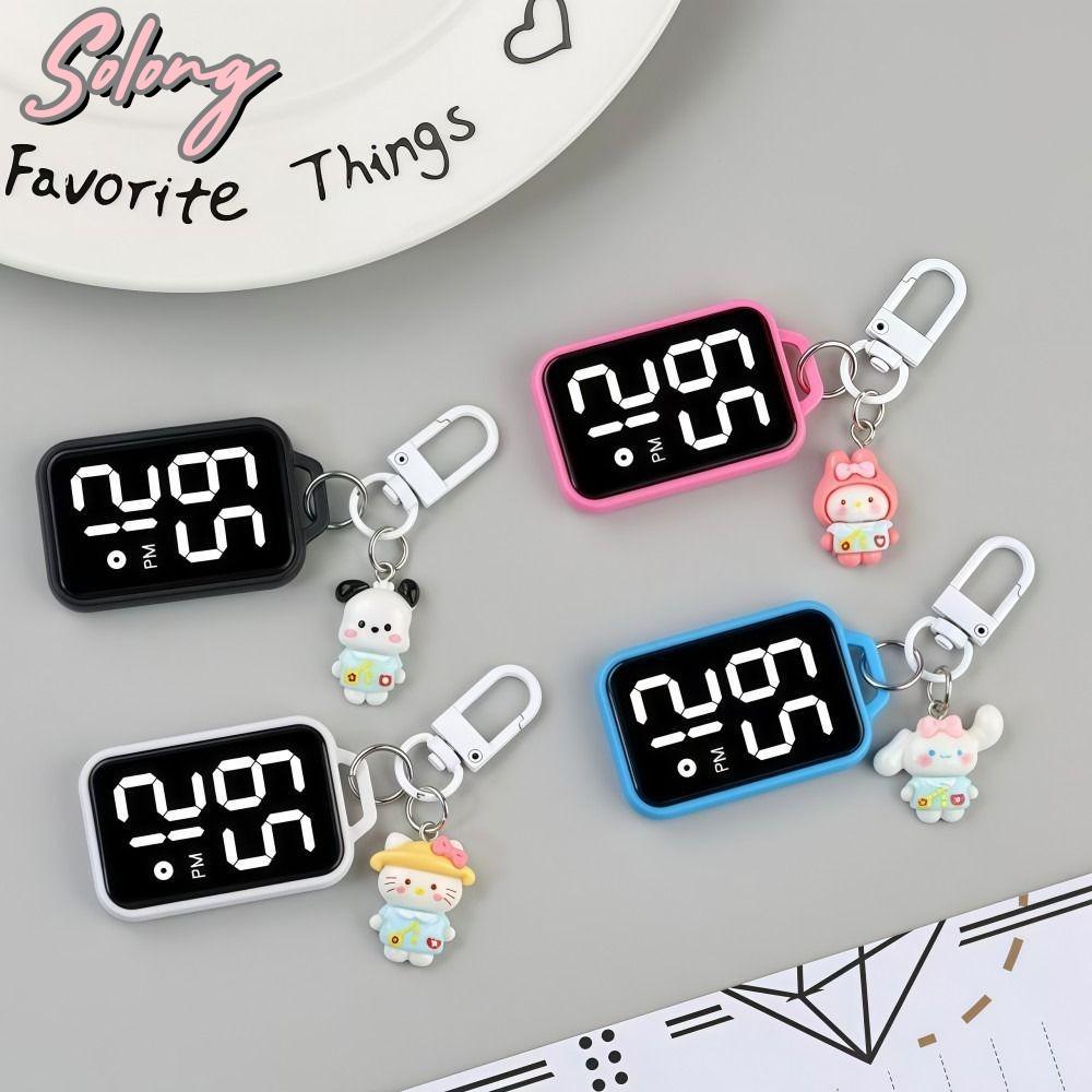 COMEME Mini Keychain Pocket Watch, Digital Display Patrick Star ...