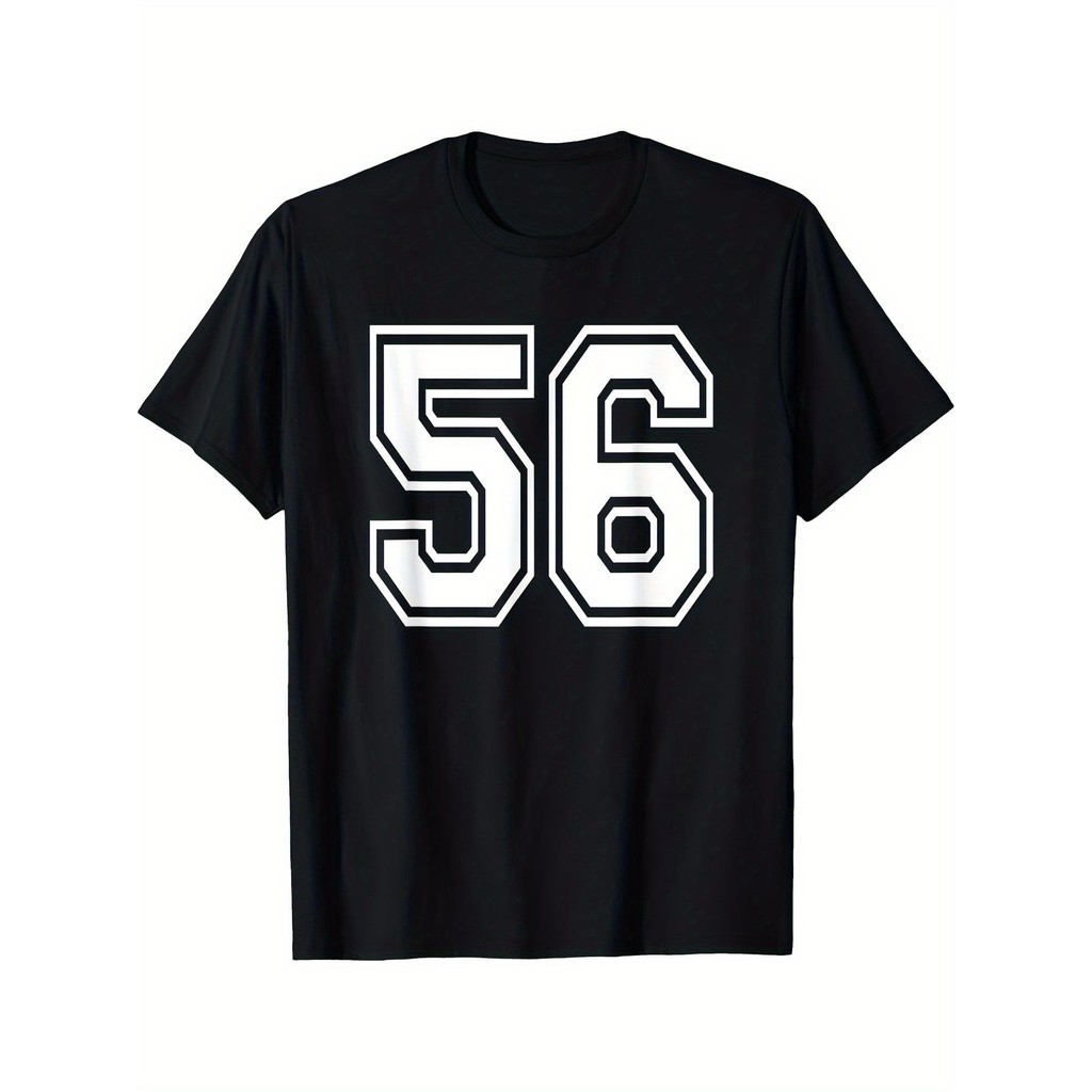 Number 56 Numbered Uniform Sports Jersey Team 56th Birthday T-Shirt ...