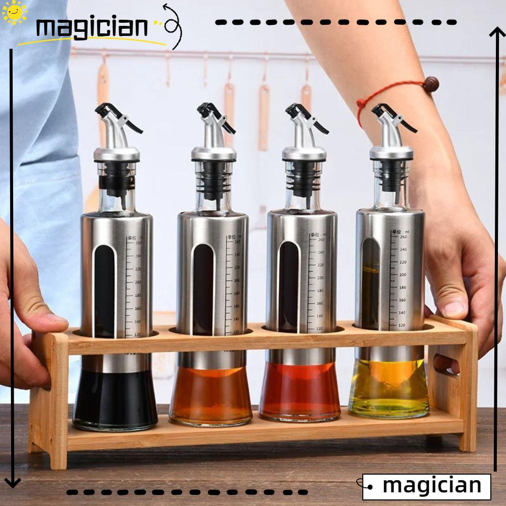 MAGICIAN Spice Rack, Oil Bottle Rack Wooden Spice Jar Stand, Kitchen ...
