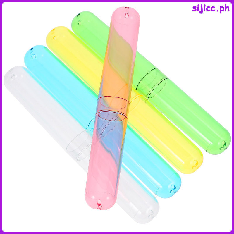 5Pcs Portable na Lalagyan ng Sepilyo sa Ibat Ibang Kulay para sa ...
