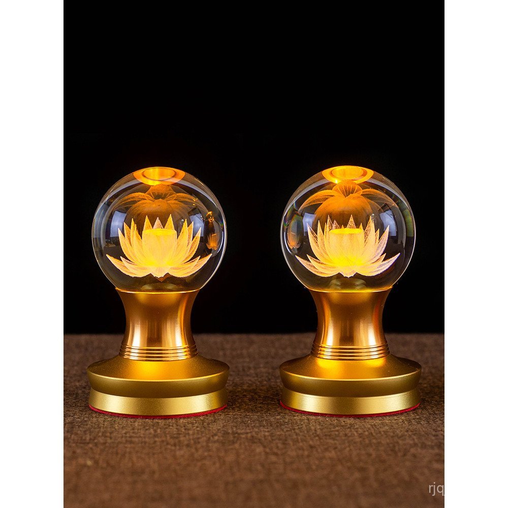 Lotus Lamp Eternal Light Offering Lamp Handheld Lamp LED Home Altar ...