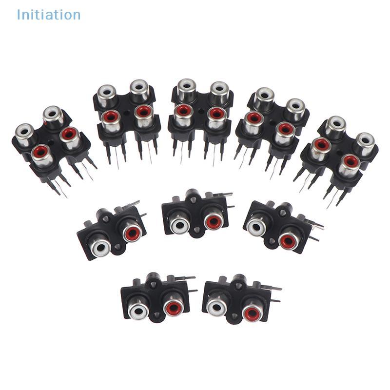 Initiation 5Pcs 2/4 hole Female Stereo audio Jack AV Audio input socket ...