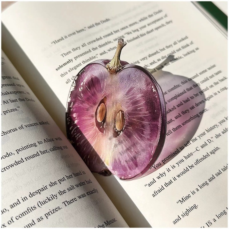 Grape Tomato Apple Bookmark Acrylic High-end Transparent Cute Exquisite ...