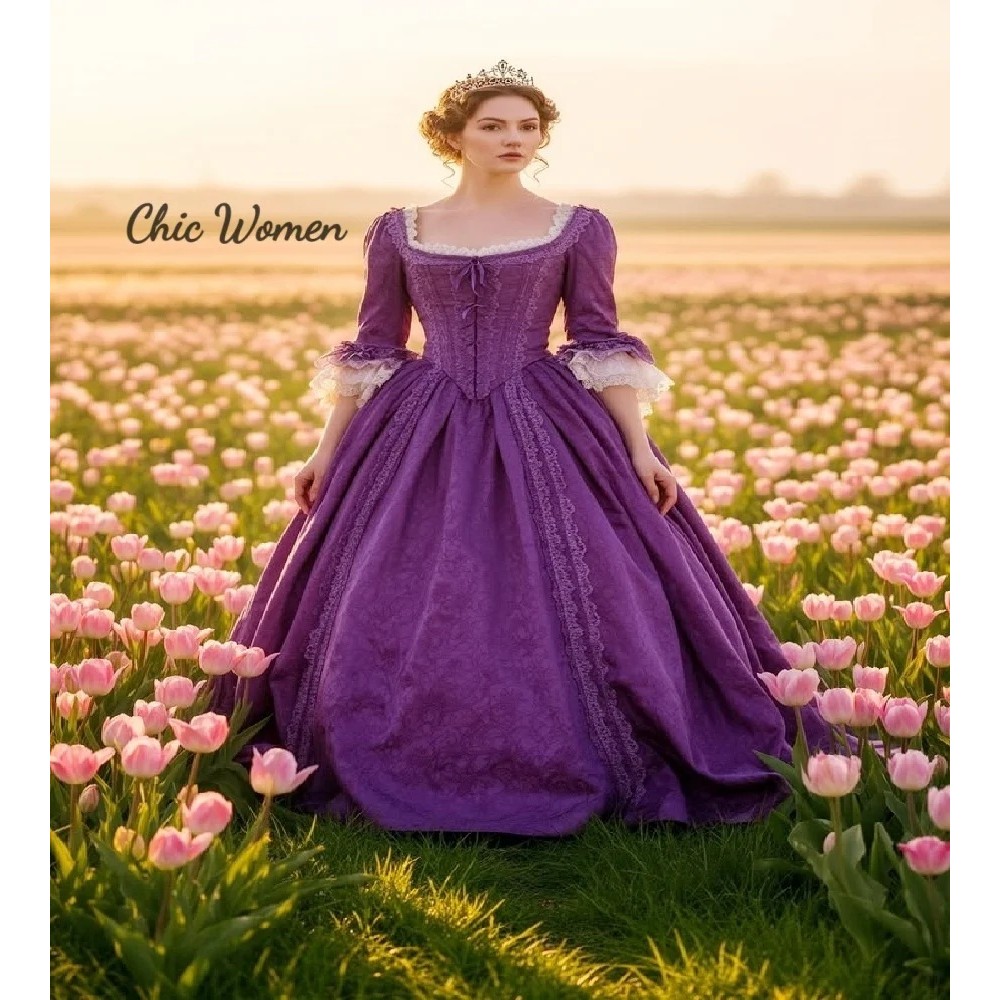 Bridgerton Costume Regency Prom Dress 2026 Wisteria Tones Medieval ...