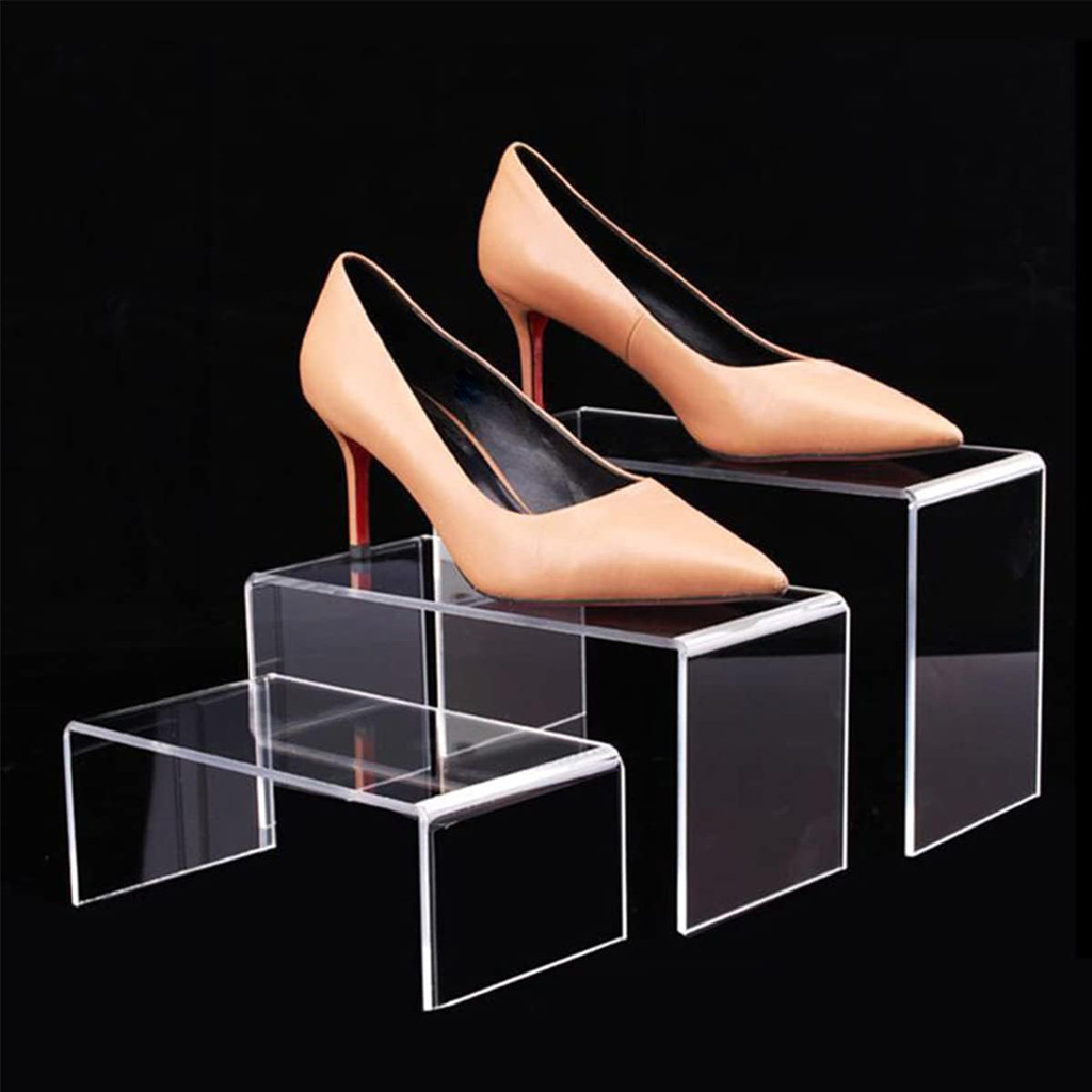 Acrylic Display Riser 3 Step Large Acrylic U Shape Display Stand Clear ...