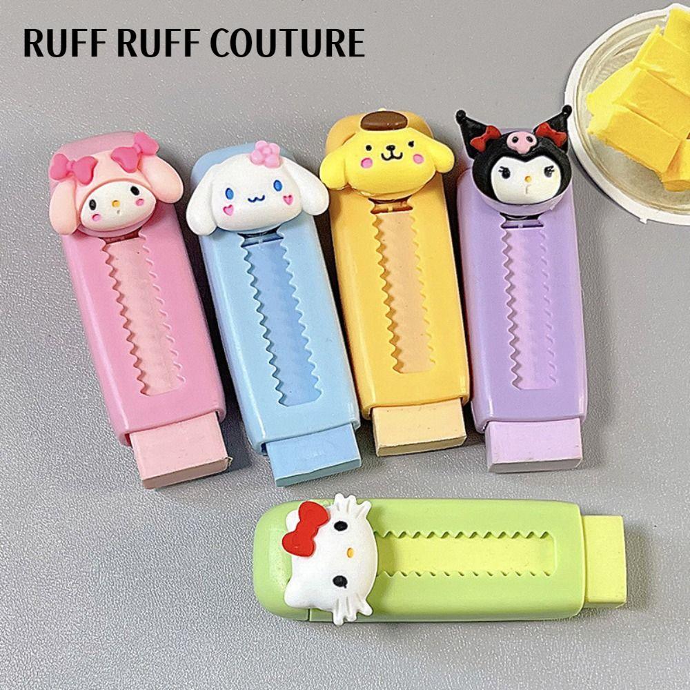 RUFF RUFF COUTURE Eraser, Resin Plastic Push-Pull Eraser, Stationery ...