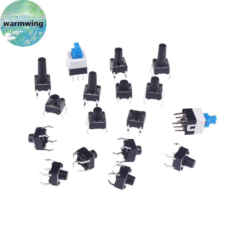 Warmwing 10 Values 180Pcs Tactile Push Button Switch Momentary Tactile ...