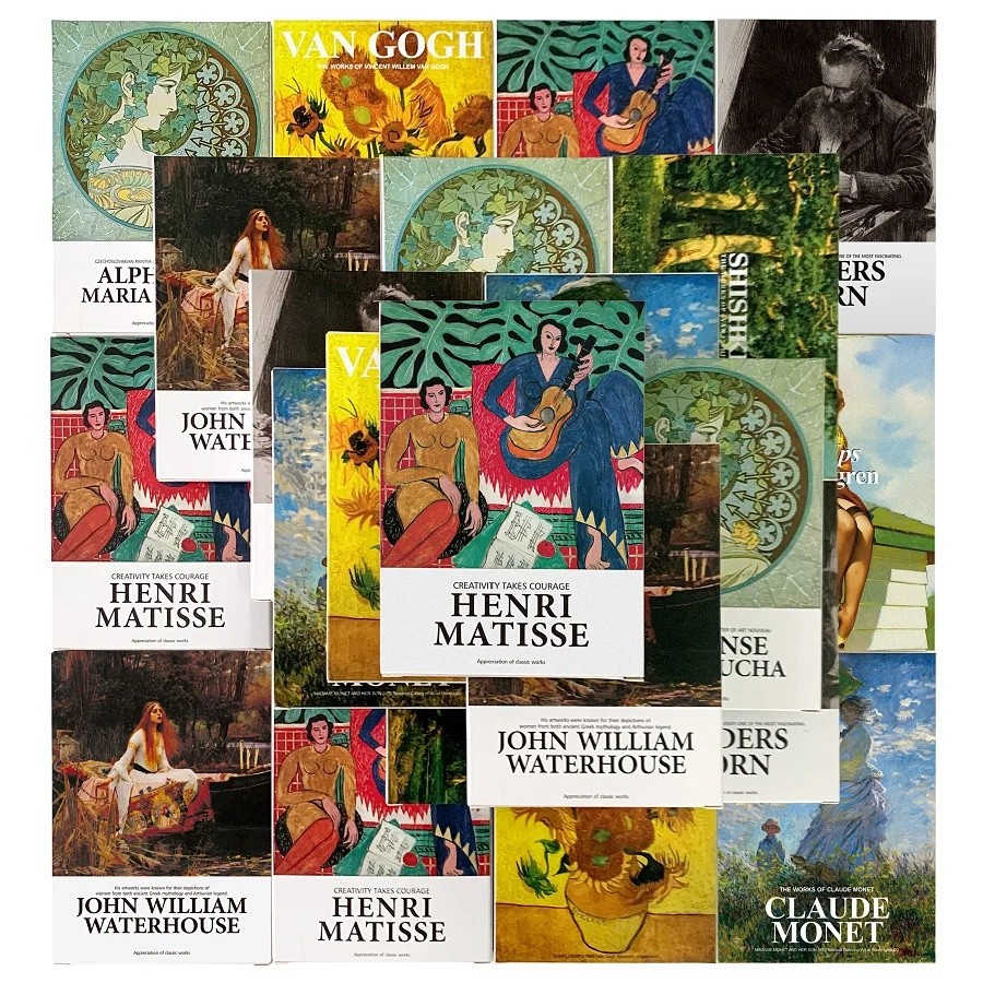 30 Pcs/Set Art Museum Series Famous Artists Postcards - Van Gogh Monet ...