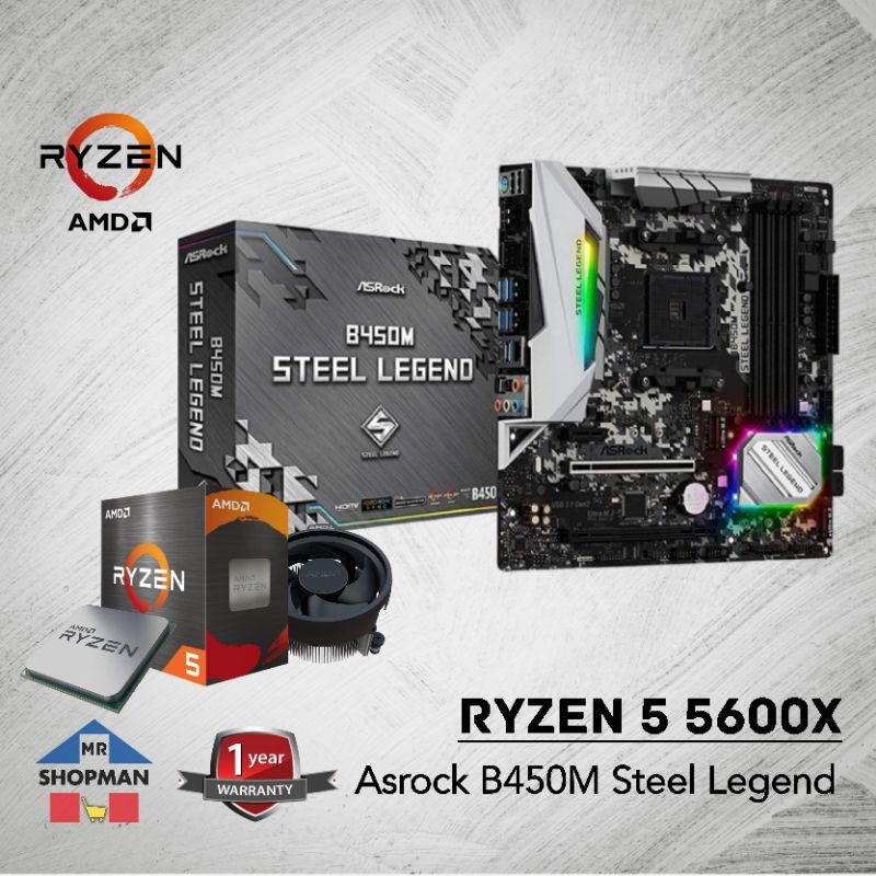 Amd Ryzen Asrock B450 Steel Legend Socket Am4 ASRock Brand New