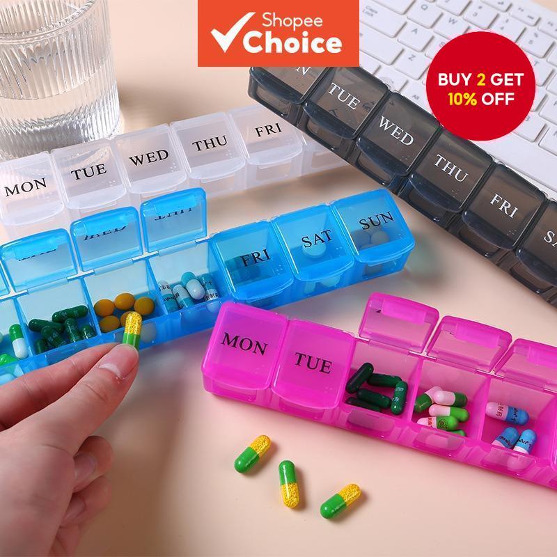 7 Days Weekly Pill Box Holder Medicine Storage Organizer Tablet ...
