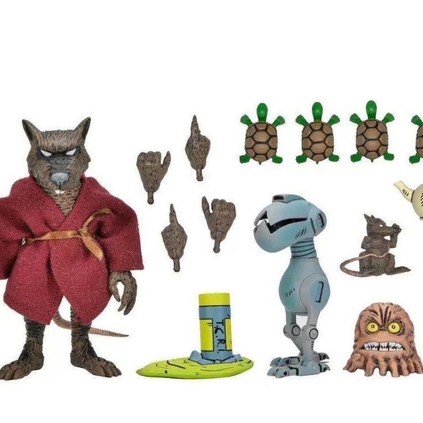 NECA 54309 Teenage Mutant Ninja Turtles Splinter Rat Articulated Action ...